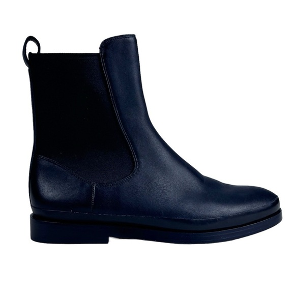 VINCE CECYL BLACK LEATHER PULL ON ANKLE CLASSIC CHELSEA BOOTS - Picture 5 of 15